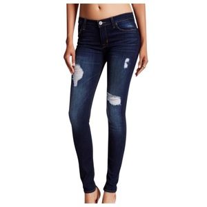 Hudson Distressed Krista Skinny Jeans